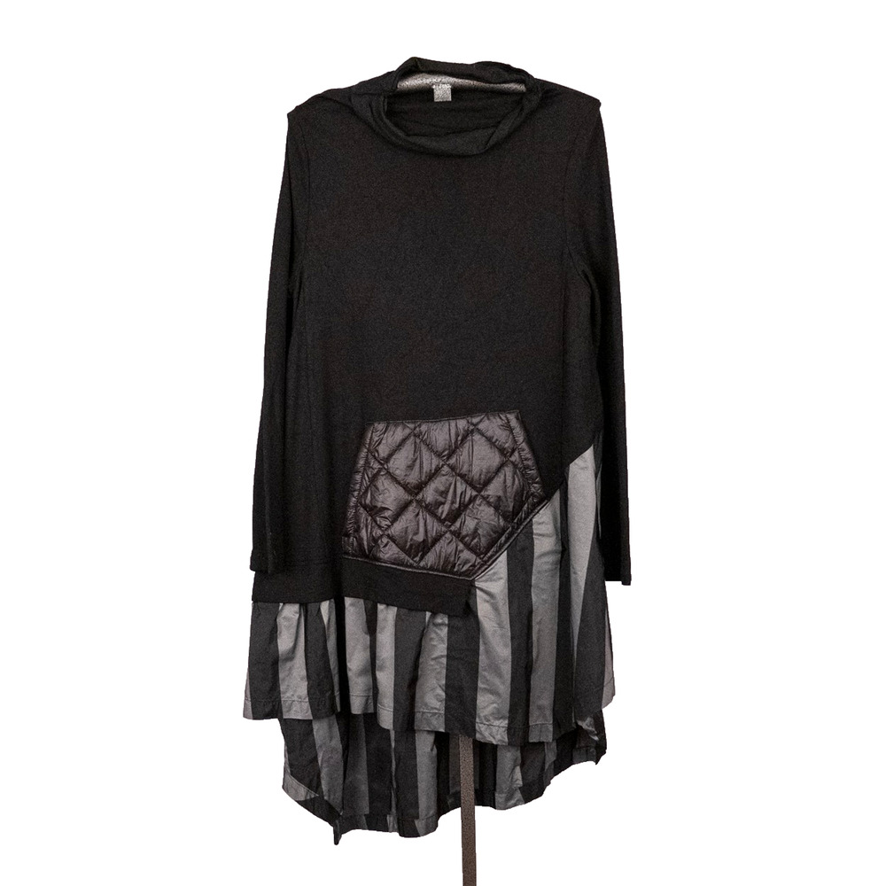 Alembika SZ 4 Whisper Jersey Mixed Media Tunic US 12-14 Lagenlook Asymmetric Art